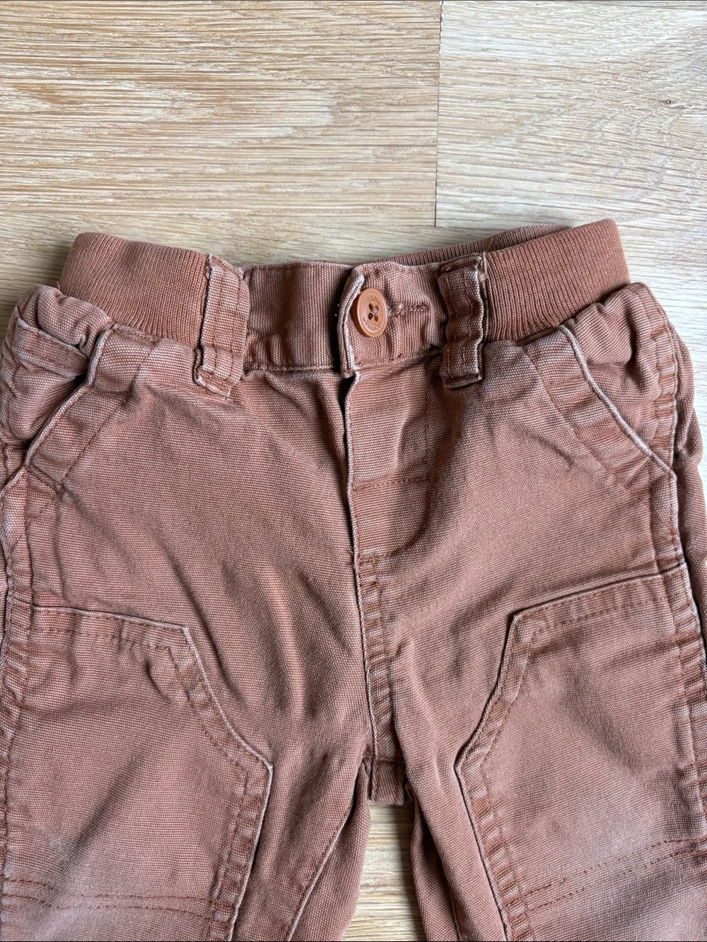 OshKosh B'gosh | Set of 2, Adjustable Khaki Overalls and Brown Pants Set